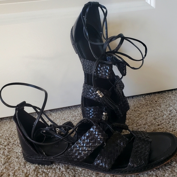 Michael Kors Black Gladiator Sandals - Picture 2 of 7